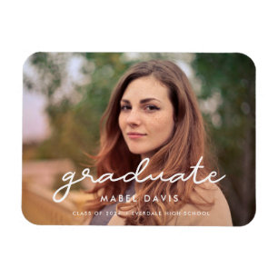 Íman Graduação de Foto Simples