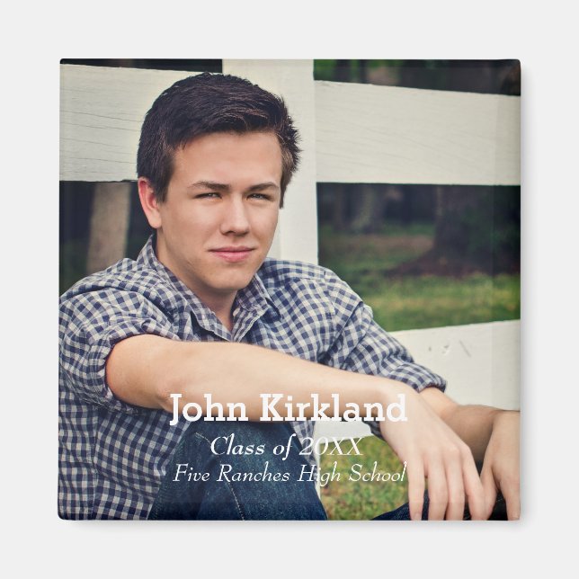 Íman Graduação Foto Moderna Flexível (Frente)