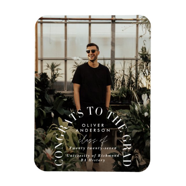 Íman Graduação geométrica moderna de tipografia fotográ (Vertical)