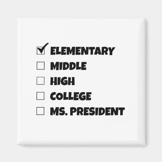 Íman Graduação no Ensino Médio Presidente Magnet (Frente)