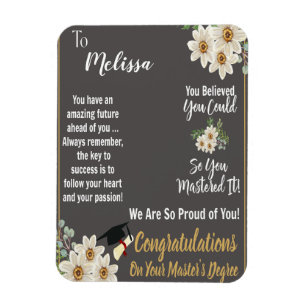Íman Graduação personalizada de mestrado