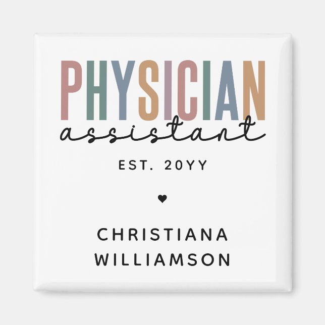 Íman Graduação Personalizada do Assistente Médico PA (Frente)