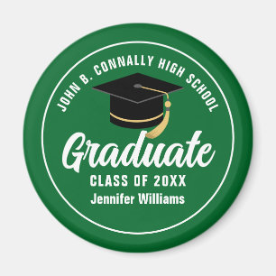 Íman Graduação Personalizada do Formando Branco Verde