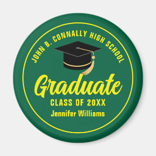 Íman Graduação Verde Amarelo Personalizada