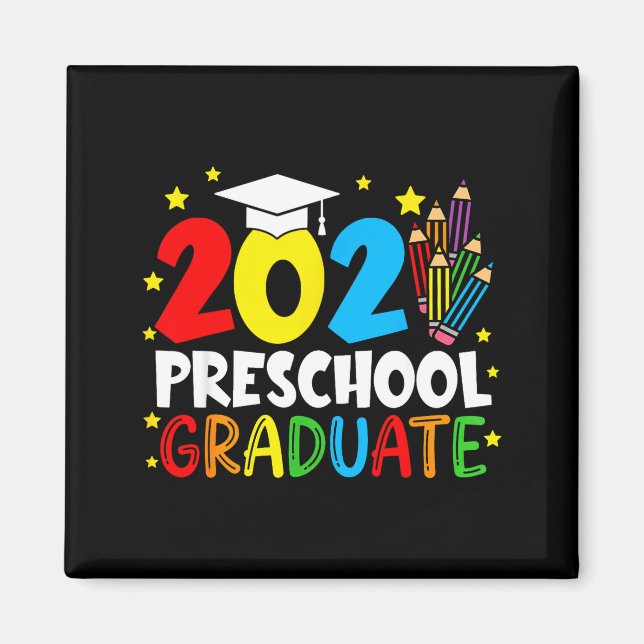 Íman Graduado no pré-escolar 2026 pré-escolar graduado  (Frente)