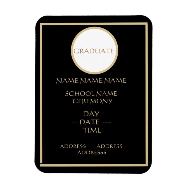 ÍMAN  GRADUATION INSERT INVITE MAGNET (Vertical)