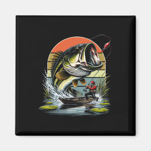 Íman Gráfica de pesca de boca grande B Peixe