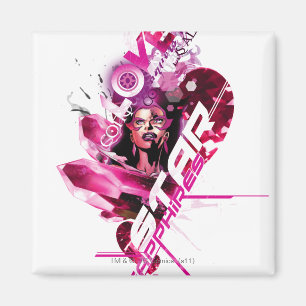 Íman Gráfico 8 da safira de estrela