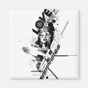 Íman Gráfico 9 da safira de estrela