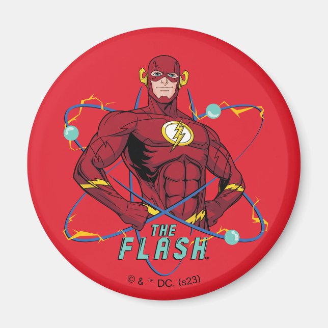 Íman Gráfico Atômico Flash de Cartoon (Frente)