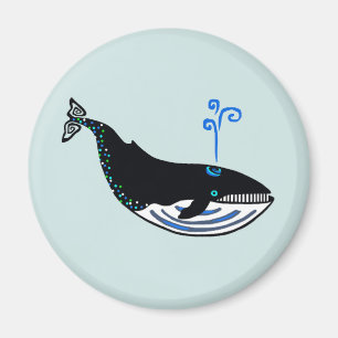 Íman Gráfico - Baleia Azul - Vida Selvagem - spray oceâ