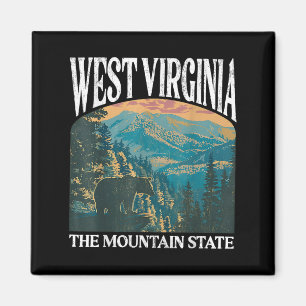 Íman Gráfico da Montanha do Urso Retroativo da Virgínia