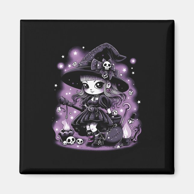 Íman Gráfico de Bruxas de Halloween de Charmes Místicos (Frente)