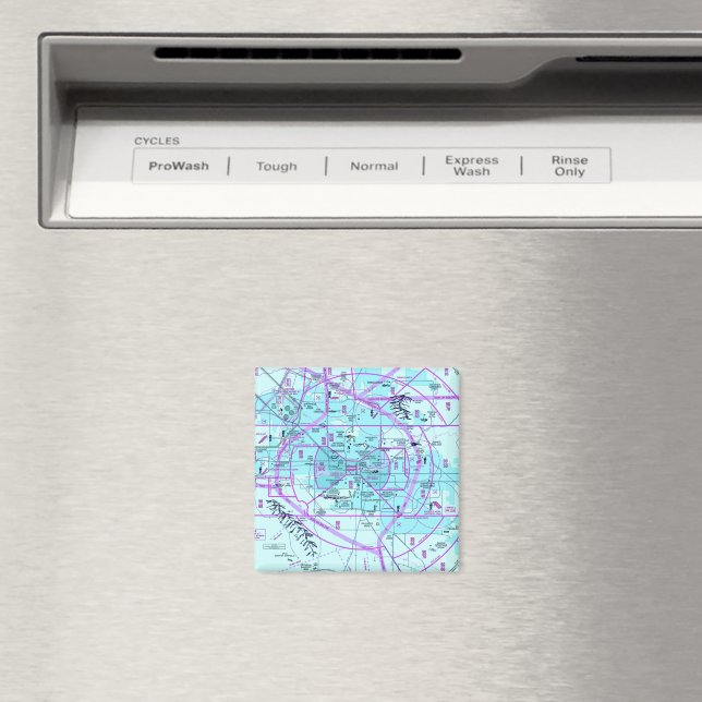 Íman Gráfico de Flyway do Aeroporto Phoenix (In Situ (Dishwasher))