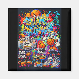 Íman Gráfico de Ilustração do Estilo de Grafite de Basq