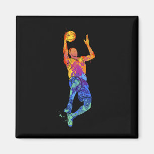 Íman Gráfico de Jogador de Basquete de Dunking