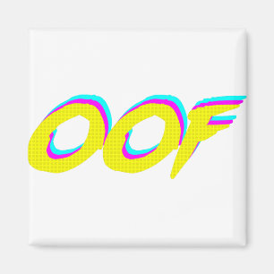 Íman Gráfico de néon retro de OOF