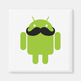 Íman Gráfico do bigode do preto do robô do Android