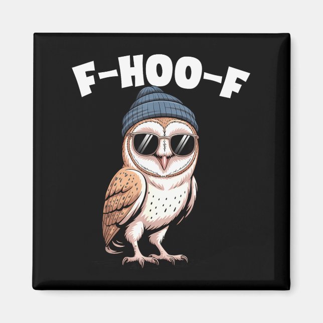 Íman Gráfico do Meme do Pássaro Engraçado F-hoo-f  (Frente)