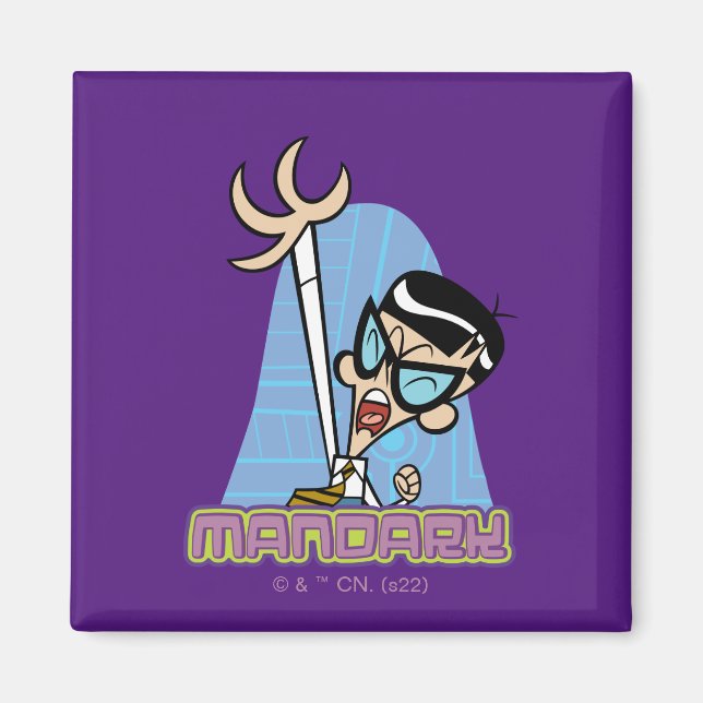 Íman Gráfico do Nome do Caracter Mandark (Frente)