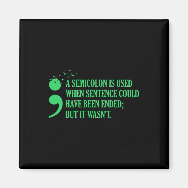 Íman Gráfico do Suporte à Consciência da Saúde Mental (Frente)