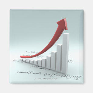 Íman Gráfico e seta de bar com fórmula