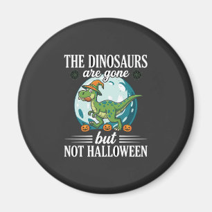 Íman Gráfico engraçado de dinossauro de Halloween bruxa
