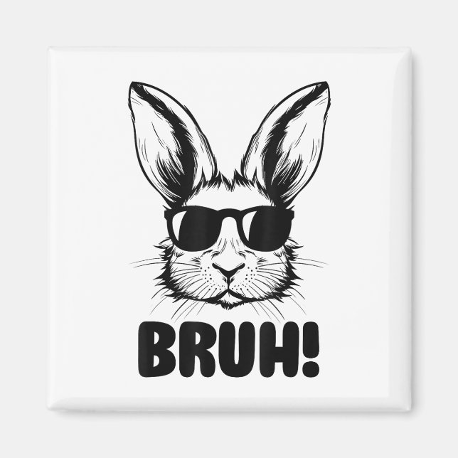 Íman Gráfico Engraçado Dia da Páscoa Bunny Bruh Para Ho (Frente)