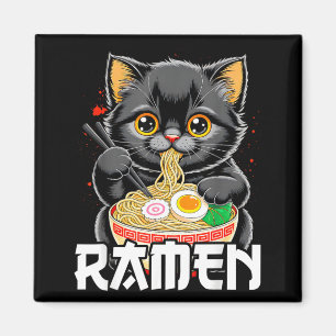 Íman Gráfico engraçado japonês Ramen de gato de anime K