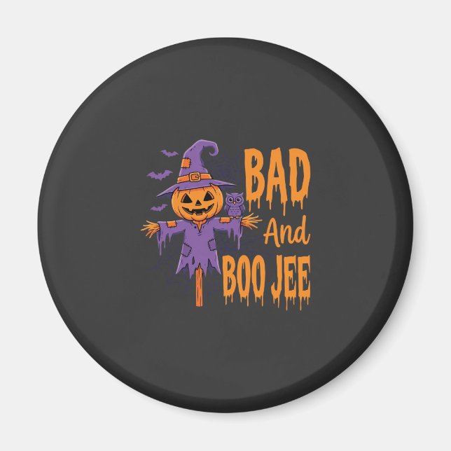 Íman Gráfico Espantalho Halloween Bad And Boo Jee (Frente)