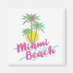 Íman Gráfico legal Rosa-Miami-Beach-Florida