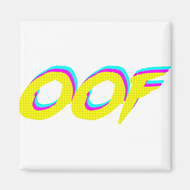 Íman Gráfico OOF Retro Neon (Frente)