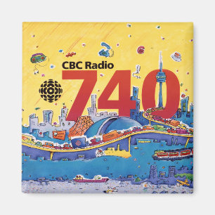 Íman Gráfico promocional CBC Radio 740 - 1980