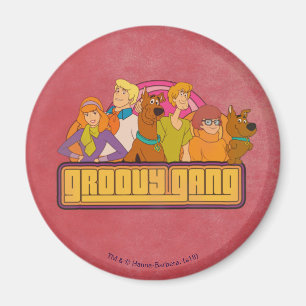 Íman "Gráfico retro dos desenhos animados do grupo