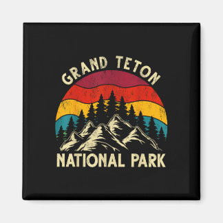 Íman Gráfico retrô vintage parque nacional grand teton 