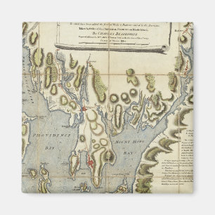 Íman Gráfico Topográfico da Baía do Narraganset