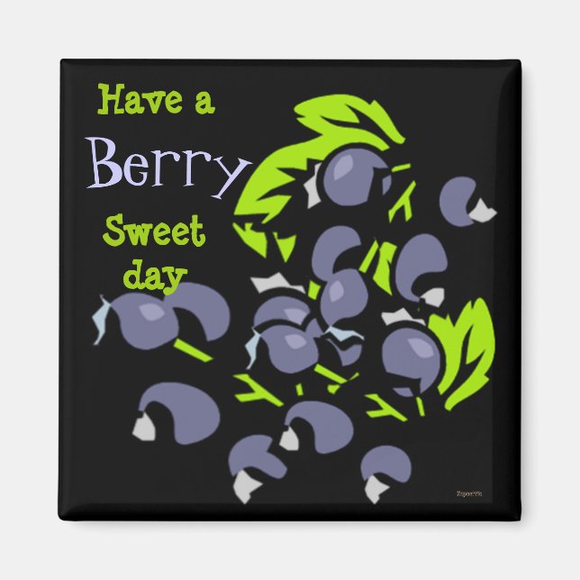 Íman Gráficos Blueberry (Frente)