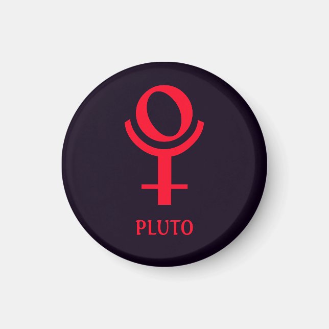 Íman Gráficos de Astrologia: O Planeta Plutão Magnet (Frente)