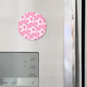 Íman Gráficos de Bola de Futebol Rosa Parafuso