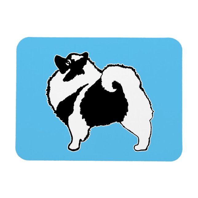 Íman Gráficos Keeshond - Arte de Cachorro Original (Horizontal)