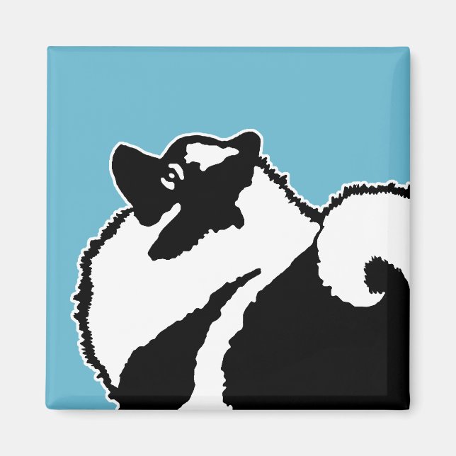 Íman Gráficos Keeshond - Arte de Cachorro Original (Frente)