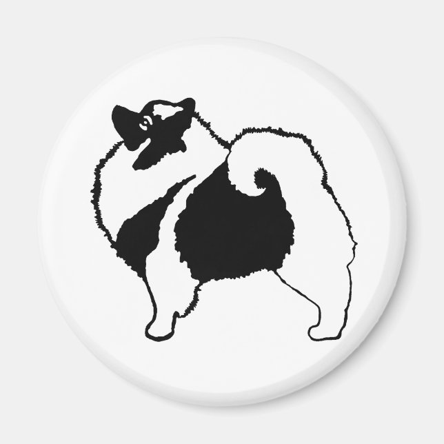 Íman Gráficos Keeshond - Arte de Cachorro Original (Frente)