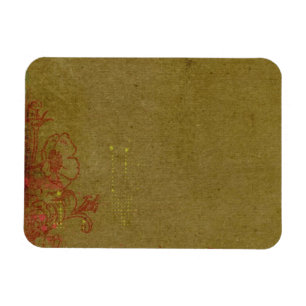 Íman Grafite Grungente Com Floral Vermelho