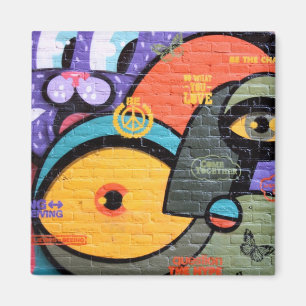 Íman Grafites de Amsterdão da parede de tijolo