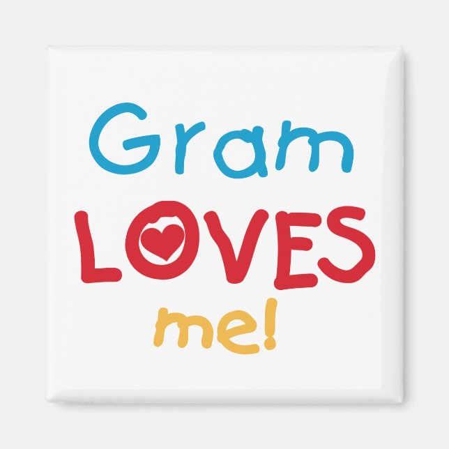 Íman Gram me ama T-shirts e presentes (Frente)