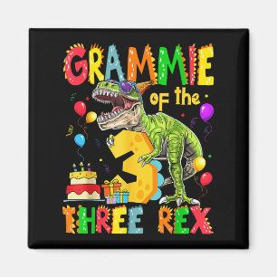 Íman Gramímio Do Dinossauro Rex aniversário de 3 anos