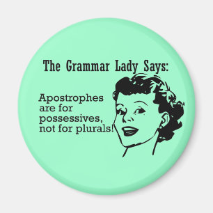 Íman Grammar Lady Apostrophes Magnets