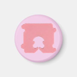 Íman Grampo de Pão Rosa Moderno Silhueta Geométrica