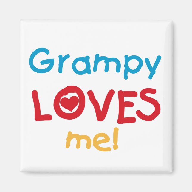 Íman Grampy me ama T-shirts e presentes (Frente)