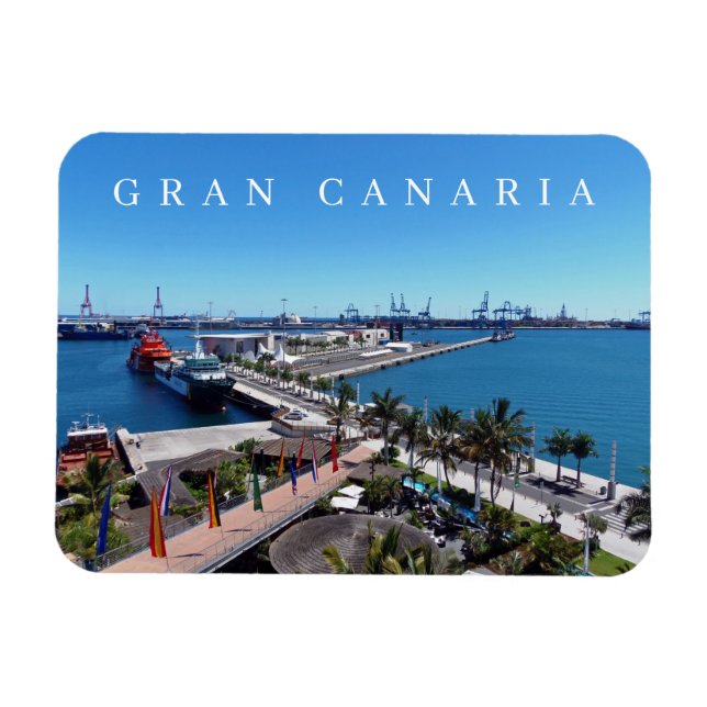 Íman Gran Canaria Las Palmas imã de geladeira de visual (Horizontal)